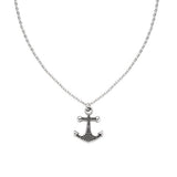 Collana Ancora in Acciaio e Smalto