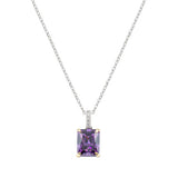 Collana Cocktail Zirconi Viola e Bianchi