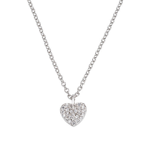 Collana "Cuore" in Argento con Zirconi