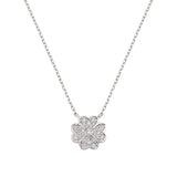 Collana "Quadrifoglio" in Argento con Zirconi