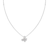 Collana Rodio Farfalla Zirconi Bianchi