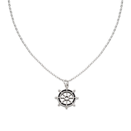 Collana Timone in Acciaio e Smalto